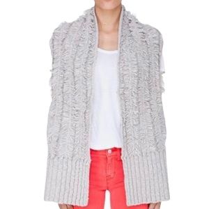 Marc by Marc Jacobs M/L Gray Wool ShaggyCardigan